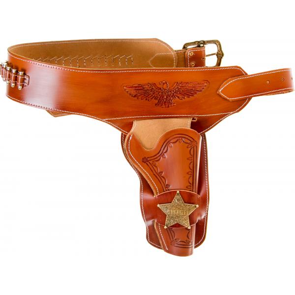 Ceinturon avec un holster sherif pour revolver Western - CDCE721