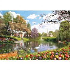 500 pieces puzzle : Cottage by water
