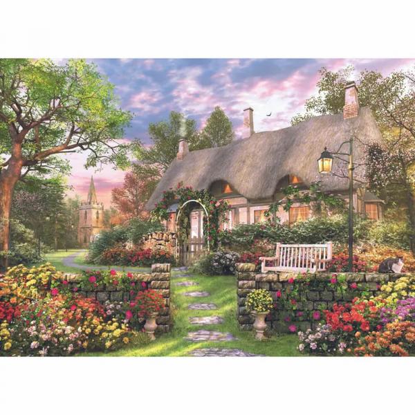 Puzzle 3000 pièces : Cottage Romantique - Dino-563247