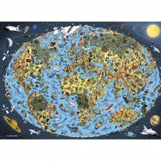 Puzzle 1000 pièces : Carte du monde illustrée