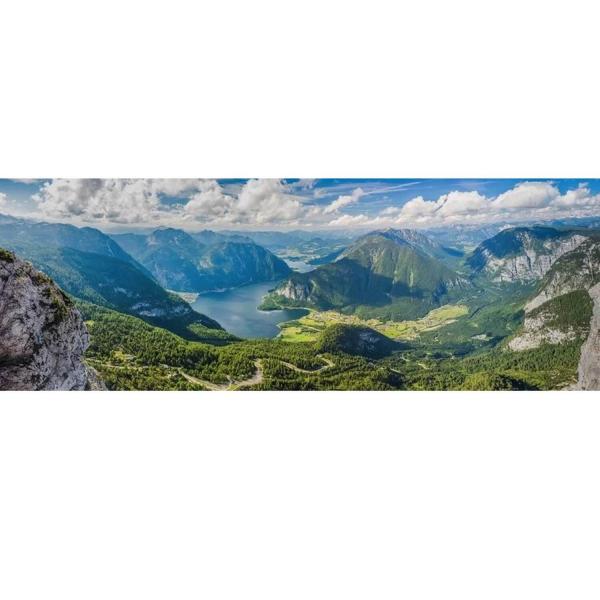 Puzzle 2000 Panoramateile: Blick auf die Alpen - Dino-562110