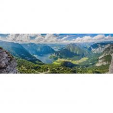 Puzzle 2000 piezas panorámica: Vista de los Alpes