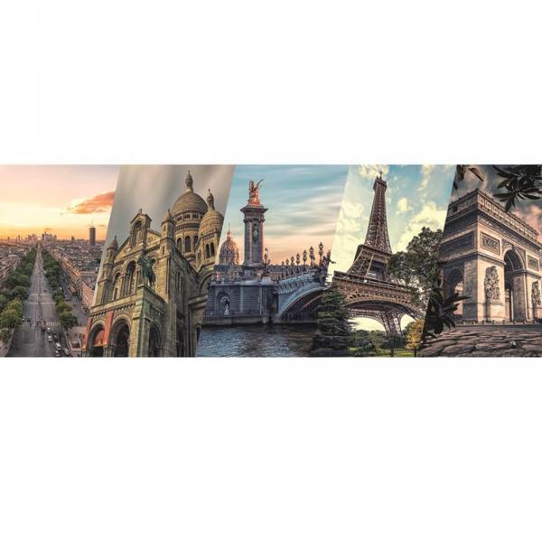 Panoramic 2000-piece puzzle: Paris Collage - Dino-562103