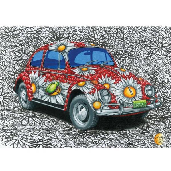 Puzzle de 500 piezas: VW Beetle pintado - Dino-502796