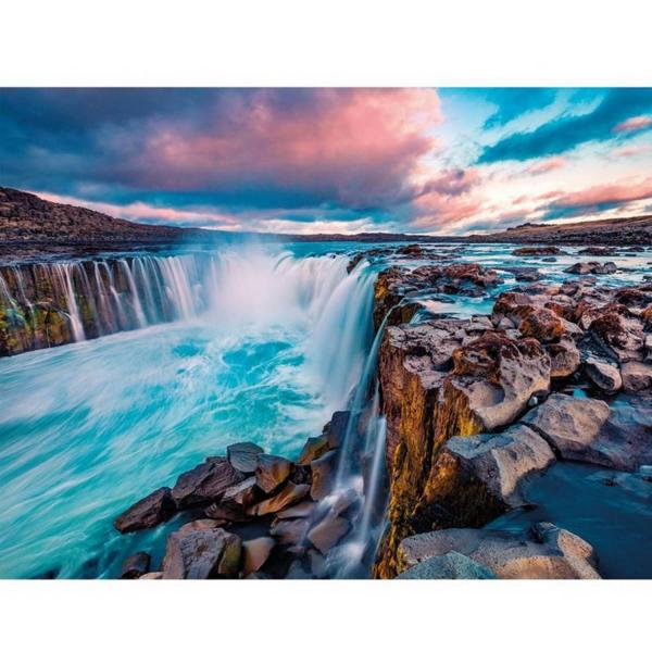 Puzzle 2000 pieces: Waterfall of Selfoss - Dino-561304