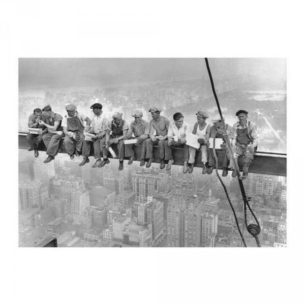 1000 pieces puzzle: Workers on a beam - Dino-532458