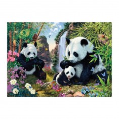 Puzzle secret 1000 pièces : Les pandas