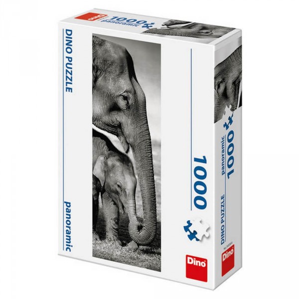 Puzzle 1000 pièces : Les éléphants - Dino-545366