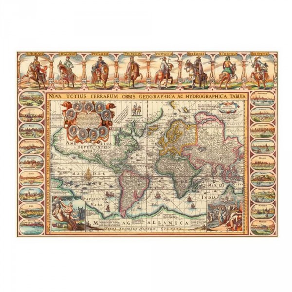 Puzzle 2000 pièces : Carte Historique - Dino-561151