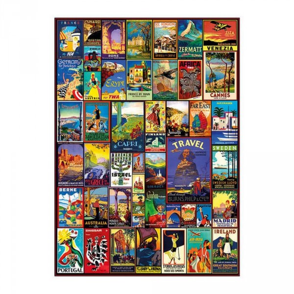 3000 pieces jigsaw puzzle: Travel posters - Dino-563162