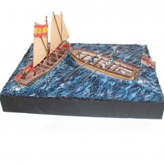 Diorama naval : Bataille de Trafalgar
