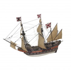 Modellschiff aus Holz: Santiago de Compostela