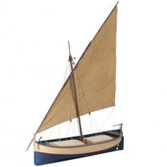 Holzschiffmodell: Llaud des Mittelmeers