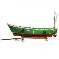 Wooden ship model: BARQUERA, Motorboat of the Cantabrian Sea