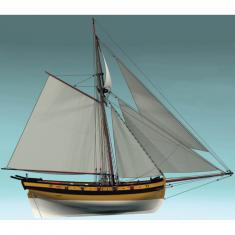 Wooden model ship: Le Renard