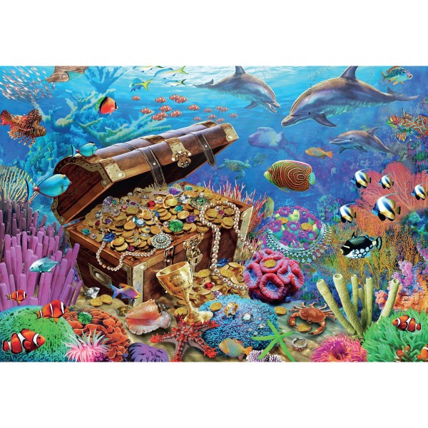 Puzzle 1000 pièces : Trésors sous-marins - Diset-18342