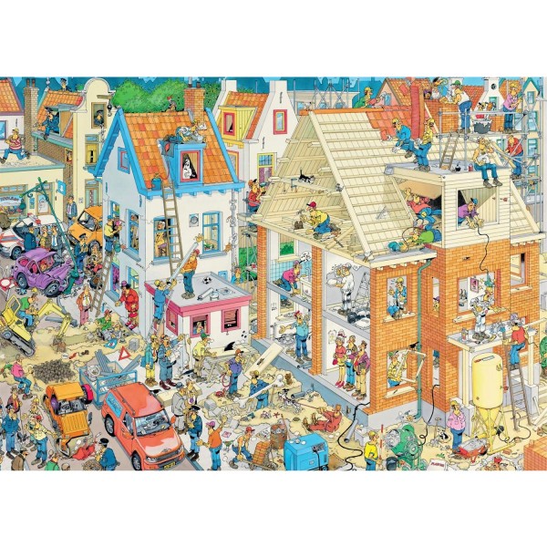 Puzzle 1500 pièces : Jan Van Haasteren : Le chantier - Diset-17461