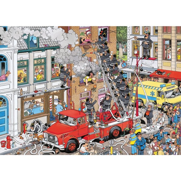 Puzzle de 500 piezas: Jan Van Haasteren: alarma de incendio - Diset-17279