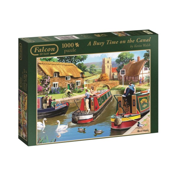 Puzzle 1000 pièces : A Busy Time on The Canal - Diset-11107