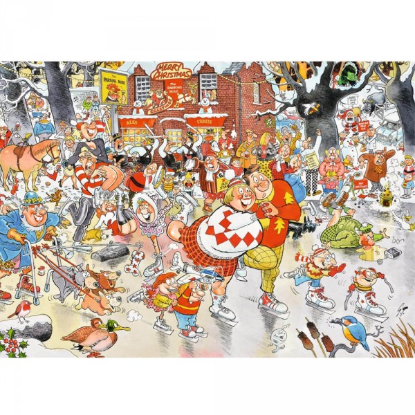 1000 pieces puzzle: Christmas on the ice - Diset-11223