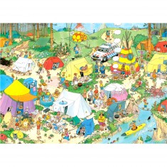 1000 pieces puzzle: Jan Van Haasteren: Camping in the forest