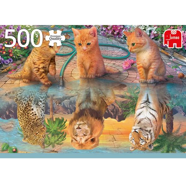 Puzzle 500 pièces : Un rêve de chaton - Diset-18850