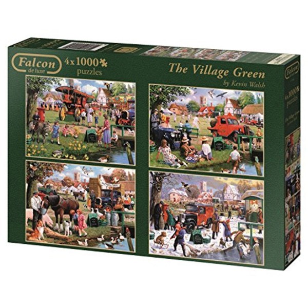 4 puzzles de 1000 pièces : The Village Green - Diset-11145