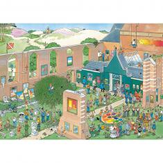 Puzzle 1000 pièces : Jan Van Haasteren - Le marché de l'art