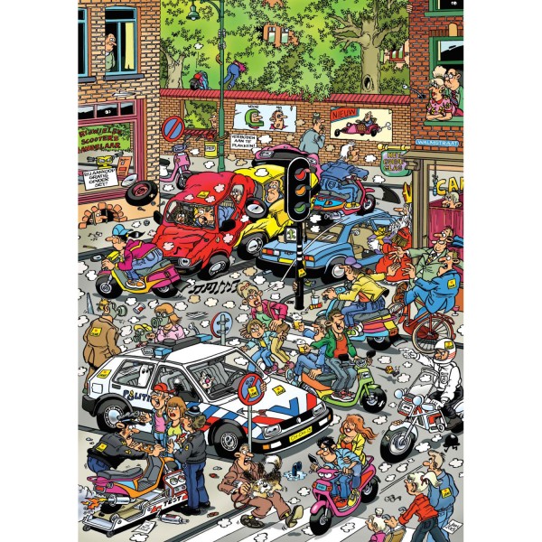 500 pieces puzzle: Jan Van Haasteren: Traffic chaos - Diset-17465