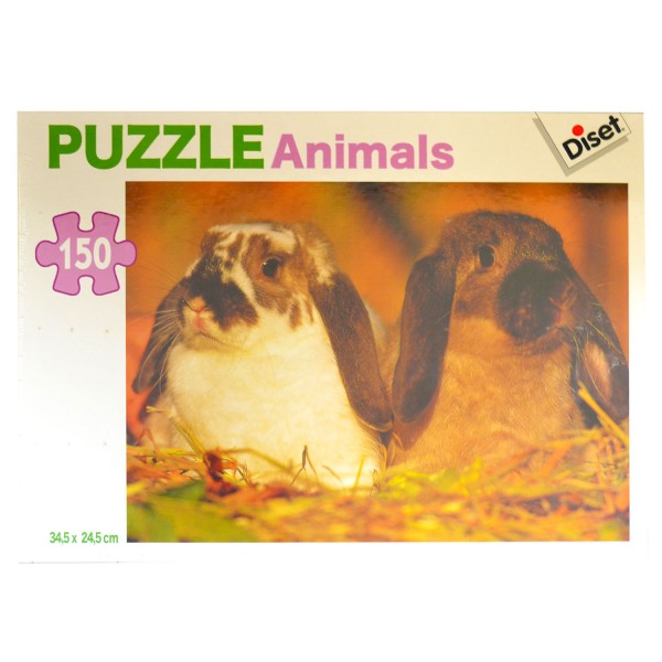 Puzzle 150 pièces : Animals : Lapins Béliers - Diset-63702C