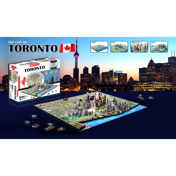 Puzzle 4D Cityscape - 1000  pièces : Toronto, Canada - Diset-200054