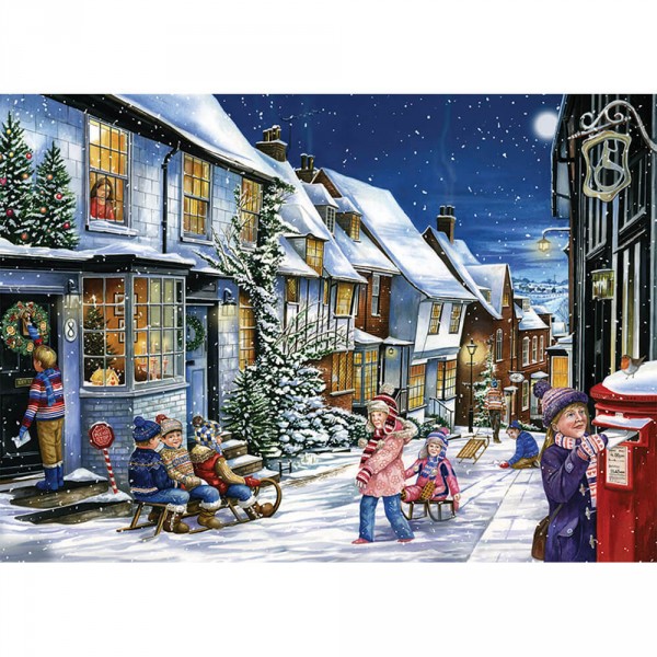 1000 pieces puzzle: playing in the snow - Diset-11229