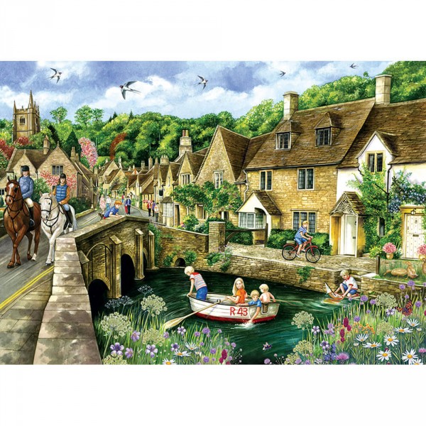1000 pieces puzzle: Castle Combe, Wiltshire, England - Diset-11233
