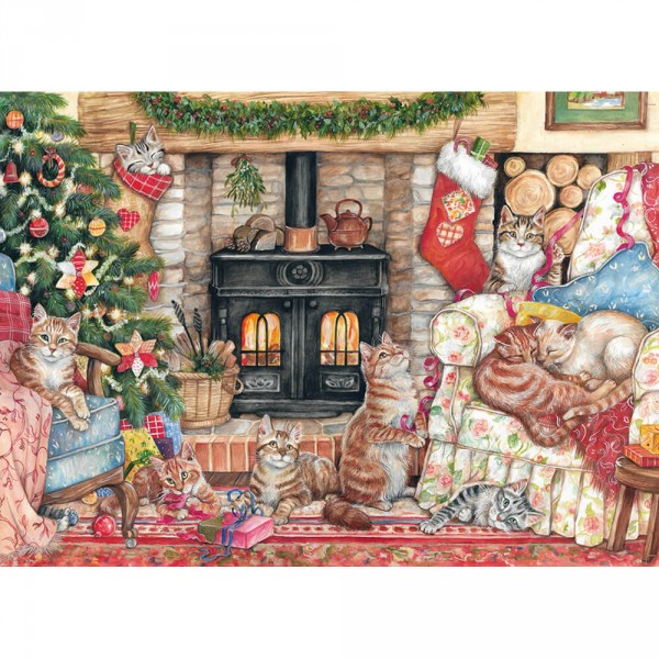 500 pieces puzzle: Christmas cats - Diset-11239