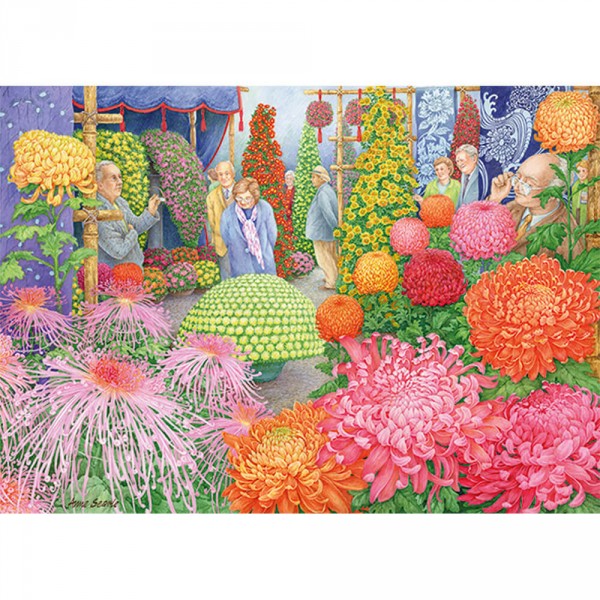 Puzzle de 1000 piezas: espectáculo de flores, optimismo y alegría - Diset-11262