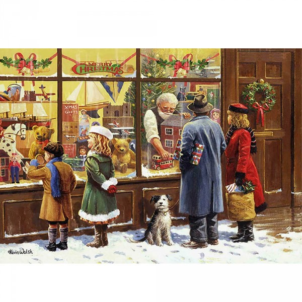 500 Teile Puzzle: Weihnachtsfenster - Diset-11271