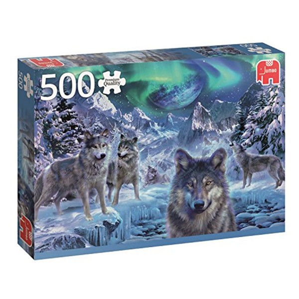 Puzzle 500 pièces : Loups en hiver - Diset-18329