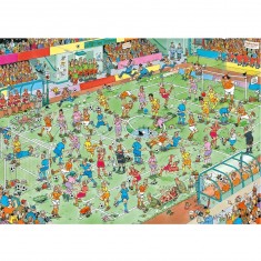 Puzzle 1000 pièces  : Jan Van Haasteren : Football féminin