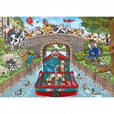 1000 pieces puzzle: Wasgij Original number 33: Calm on the canal!
