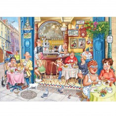 1000 pieces puzzle: Wasgij Mystery 18: Grabbing a Quick Bite!