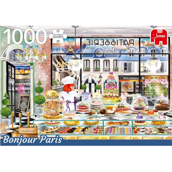 1000 pieces puzzle: Bonjour Paris - Diset-18807