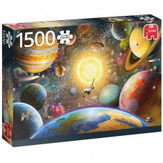 1500 pieces puzzle: floating in space
