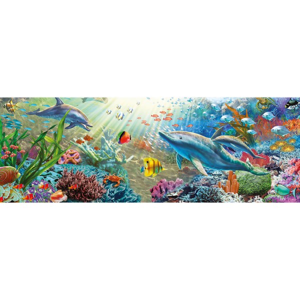 1000 pieces panoramic puzzle: Aquatic paradise - Diset-18519