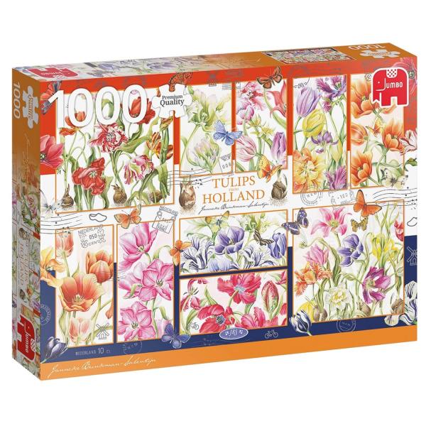 Puzzle 1000 pièces : Tulipes d'Hollande - Diset-18852