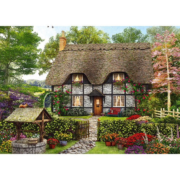 Puzzle 500 pièces : Cottage du fleuriste - Diset-11210