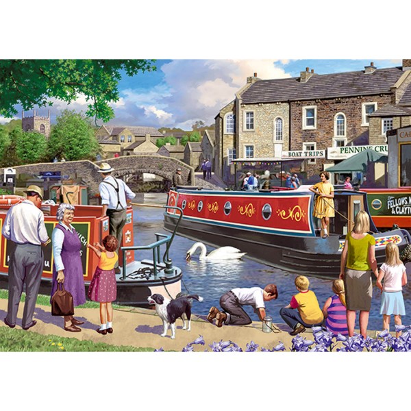 1000 pieces puzzle: Sunday on the canal - Diset-11206