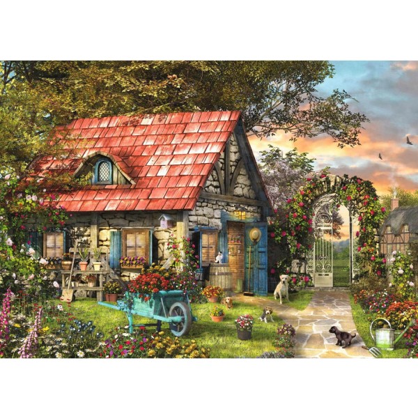 500 Teile Puzzle XL Premium Collection: Gartenhaus - Diset-18529