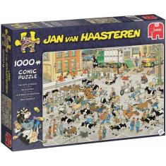 Puzzle 1000 pièces : Jan Van Haasteren : Marché au bétail