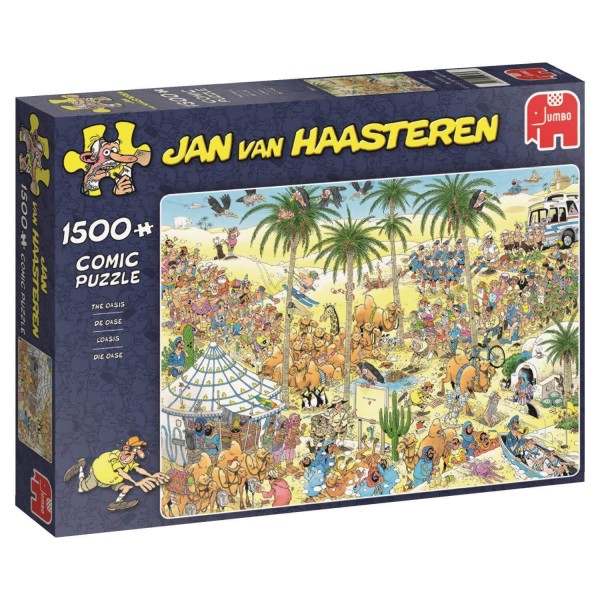 Puzzle 1500 pièces : Jan Van Haasteren : L'oasis - Diset-19059