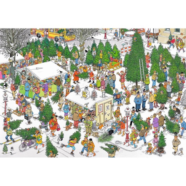Puzzle de 2000 piezas: Jan Van Haasteren: El mercado navideño - Diset-19062